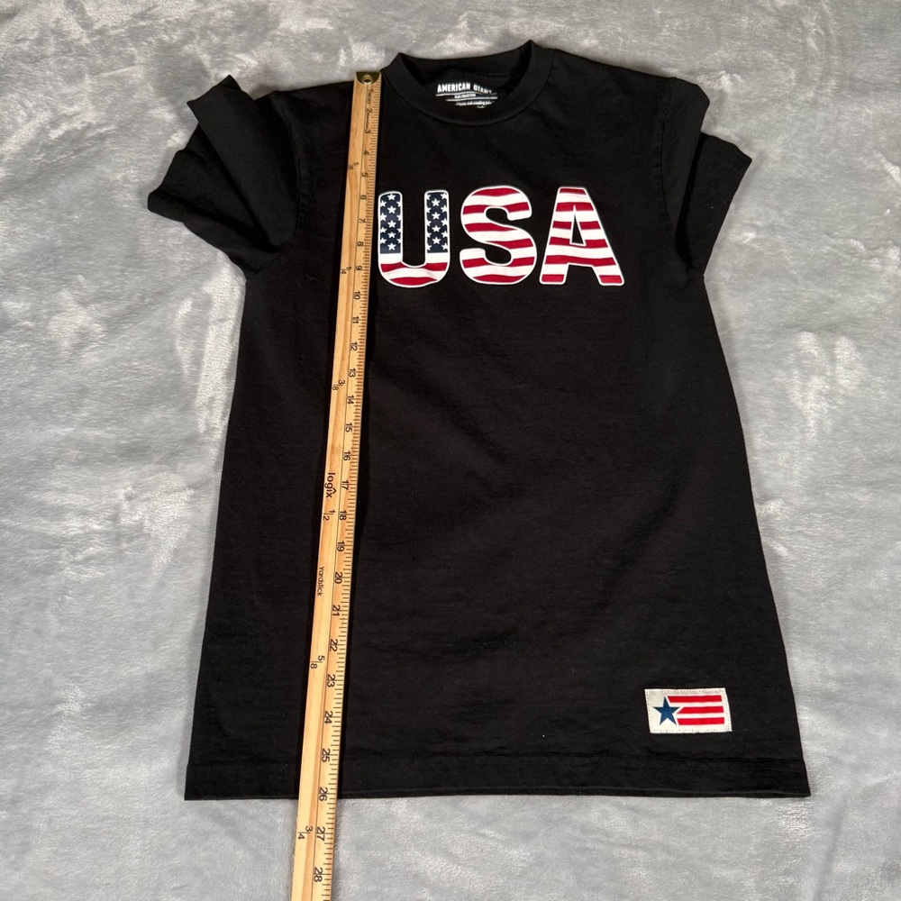 American Giant Flag Collection T Shirt Mens Small Made In USA Black - Picture 7 of 7